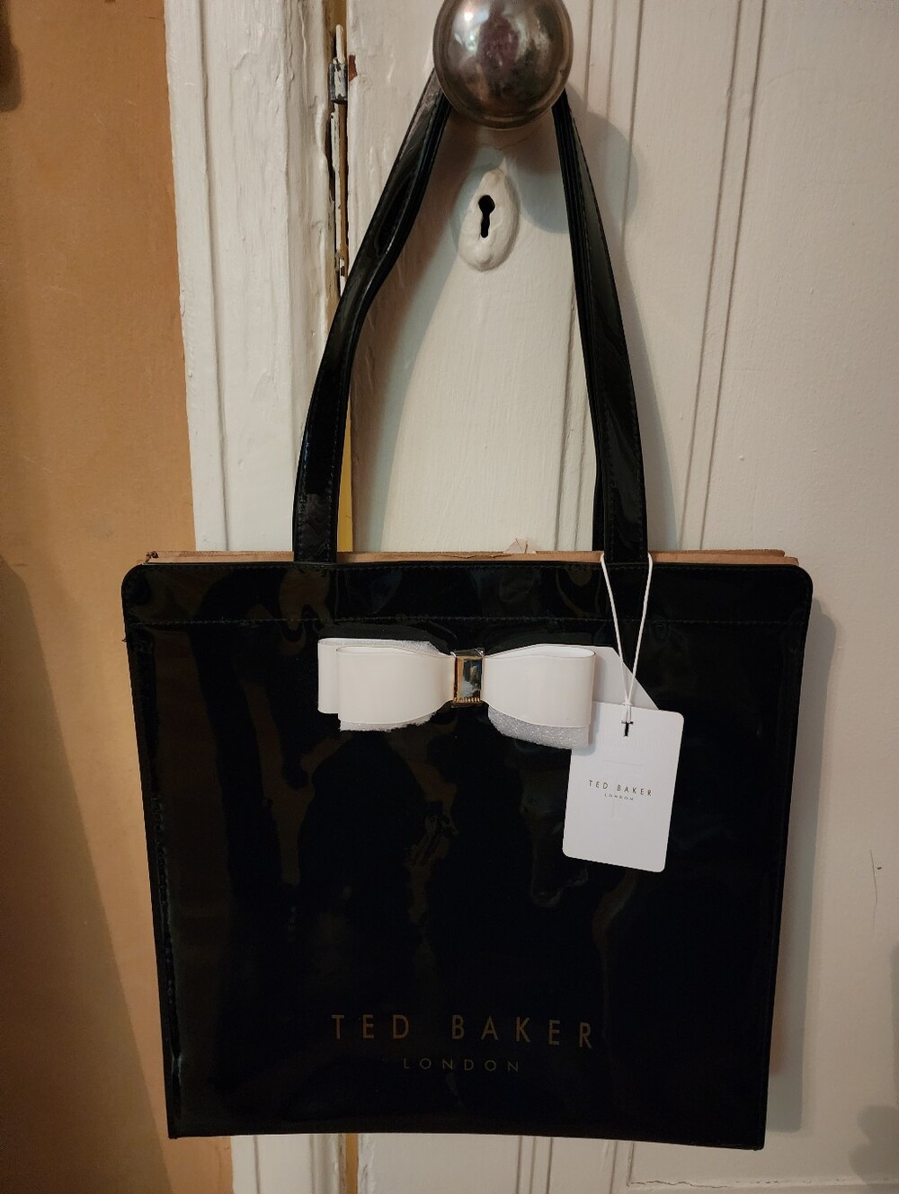 TED BAKER LONDON PATENT TOTE NWT